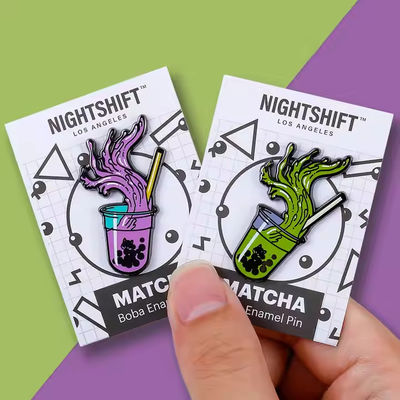 Купить  Backing Card Funny Cute Design Hard Soft Enameled Metal Wholesale Lapel Pins Badges Anime Custom Cartoon Enamel Pins online manufacture