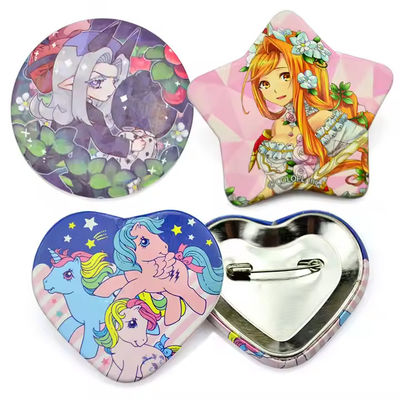 Купить Производство изделий искусственного интеллекта Фабрика прямая продажа Низкая цена на заказ Кнопка значки Шнурки Напечатанный логотип Пустой оловянный кнопка значок Части 37 мм 58 мм online manufacture