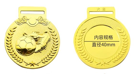 Factory Custom Medals Sports Metal Logo Enamel Award Medal 2d 3D Gold Silver Football Soccer Medals with Ribbon