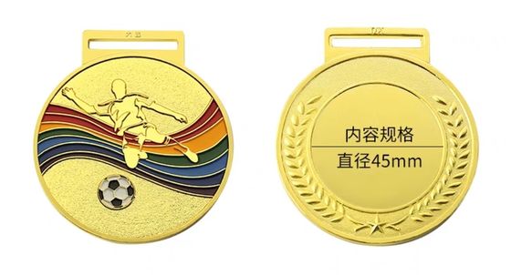 Factory Custom Medals Sports Metal Logo Enamel Award Medal 2d 3D Gold Silver Football Soccer Medals with Ribbon
