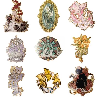 Factory Custom Lapel Pins Logo 2d 3D Hard Soft Enamel Pins Manufacturer No Minimum Order Cartoon Zinc Alloy Metal Badge
