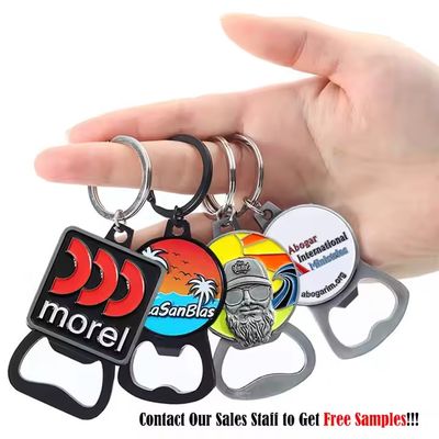 Hot Bulk Key Chain Beer Bottle Opener Cheap Metal Magnetic Wine Opener Keyholder Soft Enamel Custom Bottle Opener Keychain