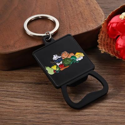 Hot Bulk Key Chain Beer Bottle Opener Cheap Metal Magnetic Wine Opener Keyholder Soft Enamel Custom Bottle Opener Keychain
