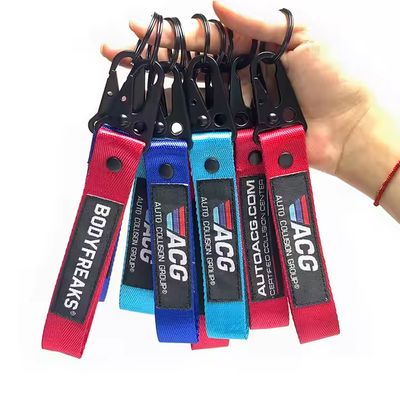 Customized Key Lanyard Nylon Personalized Creative Car Keyring Lanyard Polyester Keychain Motorcycle Keychain