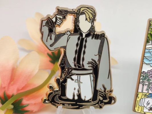 Купить 1.5 Inch Soft Enamel Lapel Pin Custom Zinc Alloy Metal Badge for Branding online manufacture