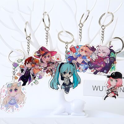 Купить Акриловый брелок на заказ с прозрачным процессом и цепочками для ключей в индивидуальных цветах для рекламных целей online manufacture