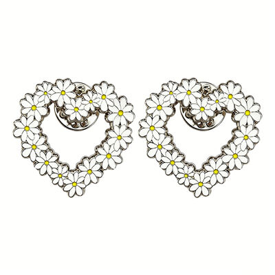Купить Дэйзи эмалированные штифты в форме сердца брошь лапель штифтом для рюкзака пиджак модный подарок оптом online manufacture