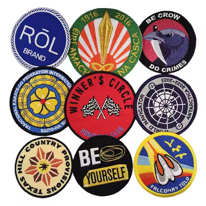 Hot Selling Custom 100% Embroidered Embroidery Patches Sew Iron on for Clothing