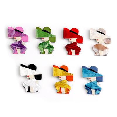 Хорошая цена. Акриловый значок с индивидуальным мультяшным дизайном – с печатью логотипа и имени, заколка для волос или магнитный значок для стильного декора онлайн